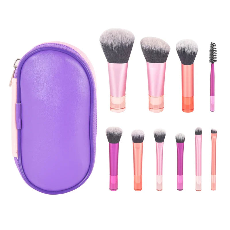 Kit de Pincéis de Maquiagem Portátil