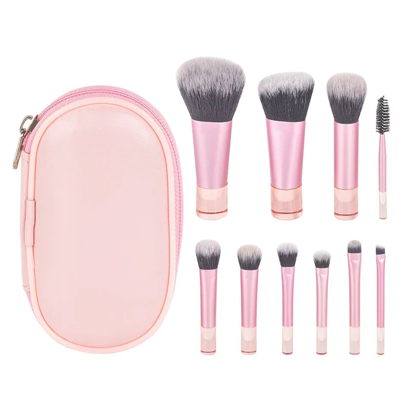 Kit de Pincéis de Maquiagem Portátil