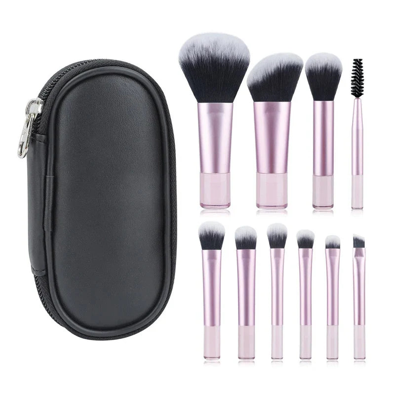 Kit de Pincéis de Maquiagem Portátil