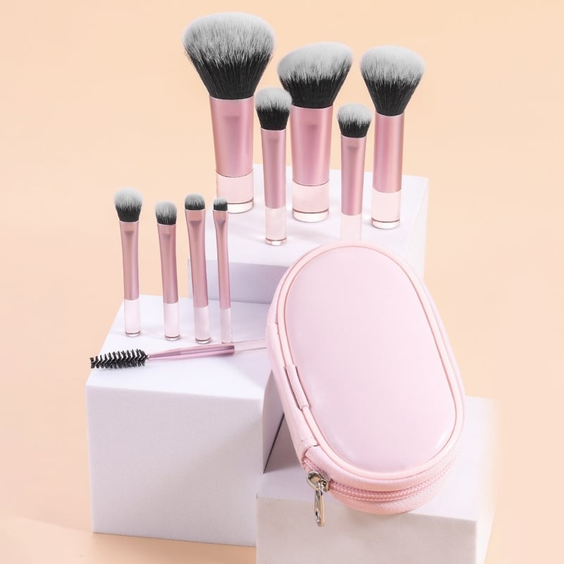 Kit de Pincéis de Maquiagem Portátil